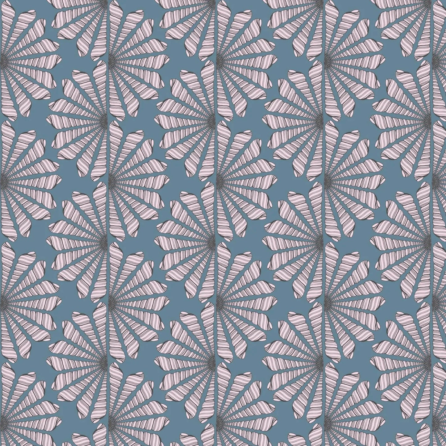 Seashell Serenade - Shell Fan - Blue