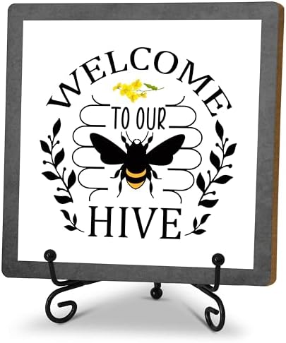 Spring Honey Bee Wood Sign Home Decor