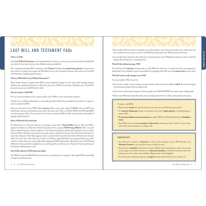 Peter Pauper Press - My Family Estate Legal Document Kit