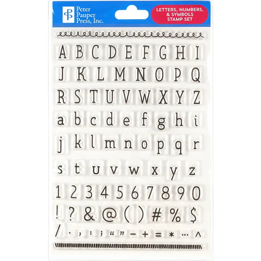Peter Pauper Press - Letters, Numbers & Symbols Clear Stamp Set
