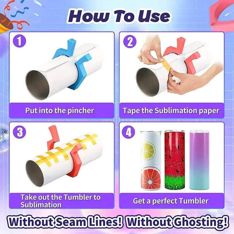 Sublimation Tumblers Perfect Pincher Tool For 15-30oz Sublimation Blanks Tumblers Skinny Straight, Pinch Clamp Grip Tool