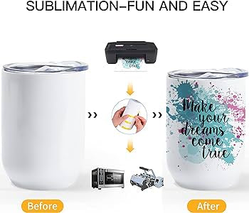 Blank 12oz Wine Sublimation Tumbler Straight (non-tapered) BPA Free Stainless Dual Wall