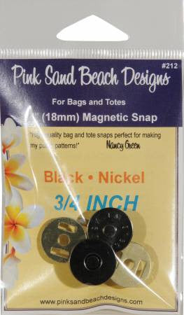 Magnetic Purse Snap 3/4in - 3 color choices