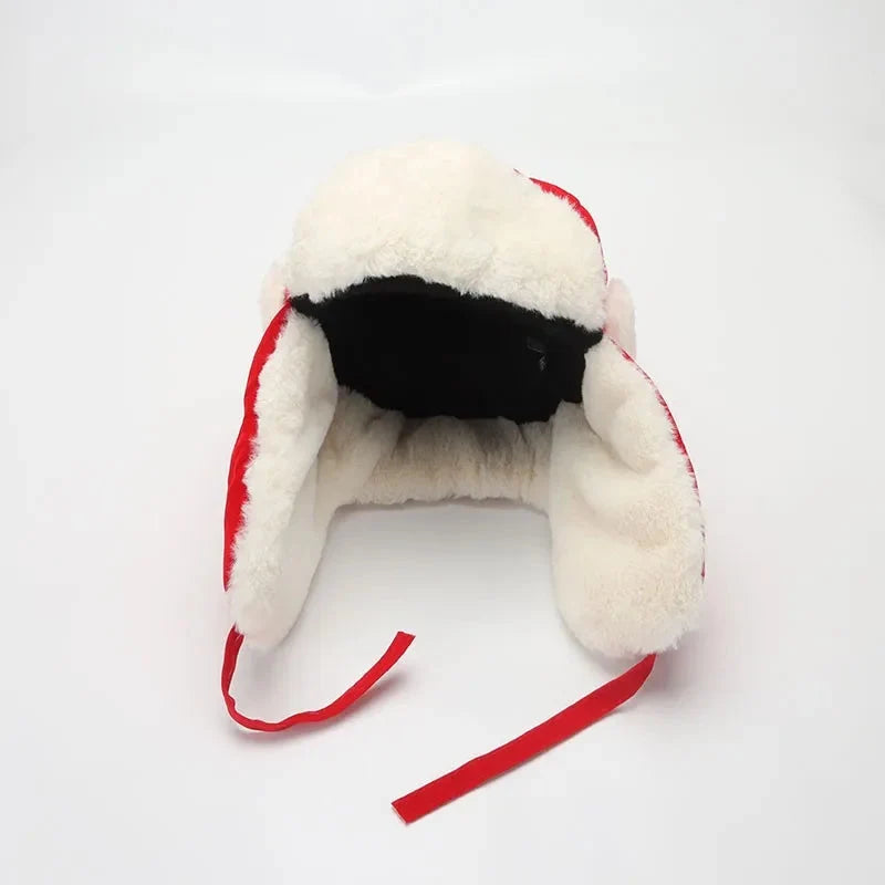 Bomber Hat Female Winter For Men Women Thick Warm Fur Velvet Cold Cap Male Snow Russian Ear Flap