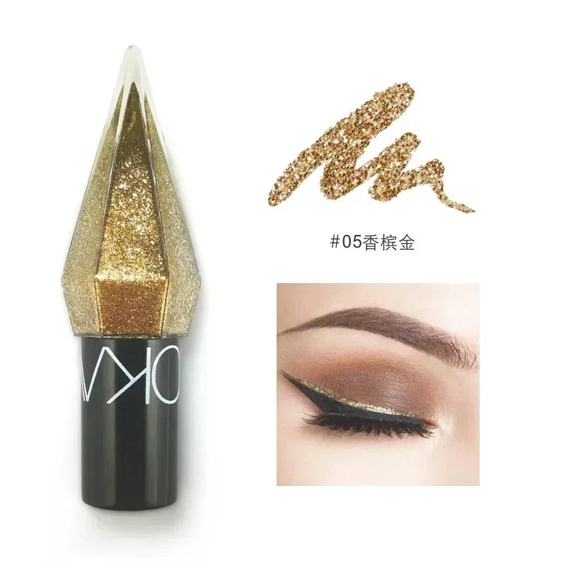 Diamond Shiny Eyeliner Waterproof Silver Rose Gold Glitter Eye Shadow