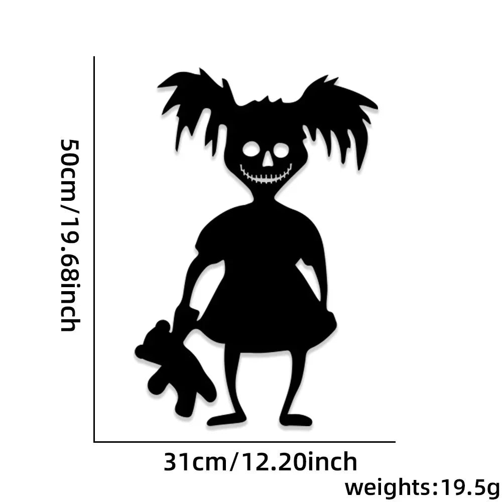 Halloween Door & Window Stickers - Skeleton Hands, Pumpkins, Ghosts, and Witch Hat Decor