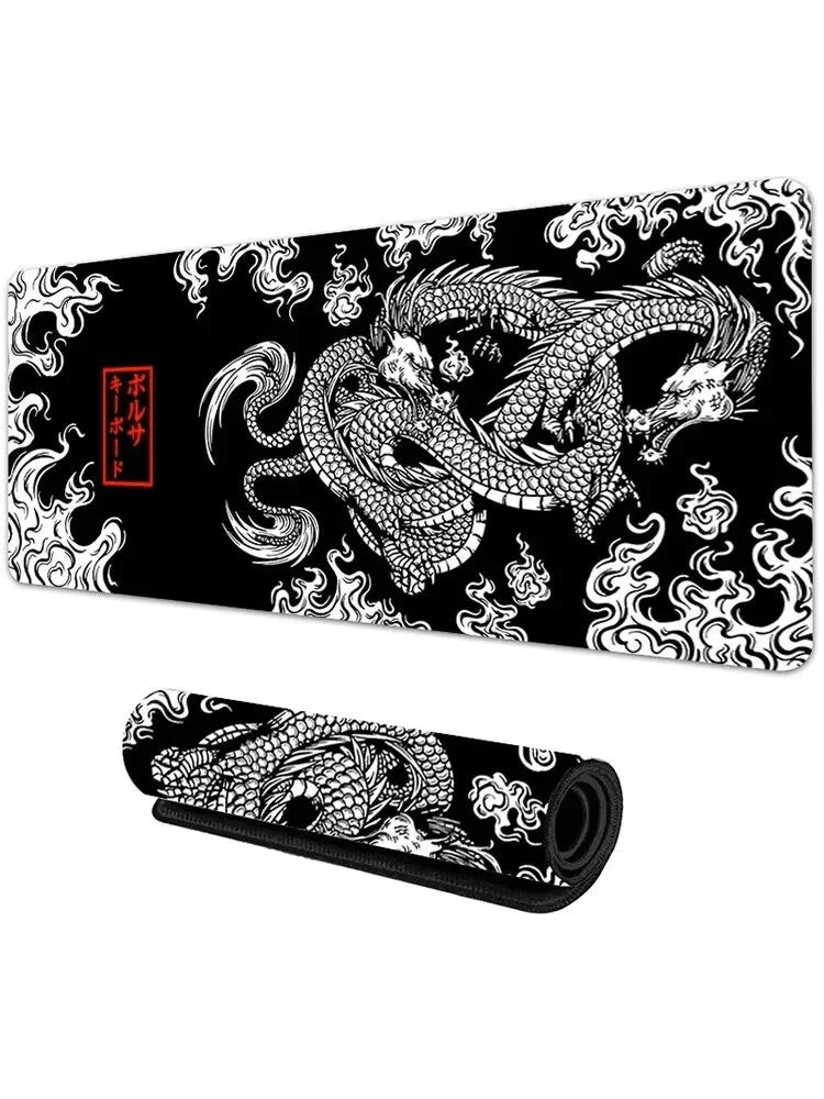 Japanese Dragon XXL Gaming Mouse Pad - Anime Desk Mat for Esports