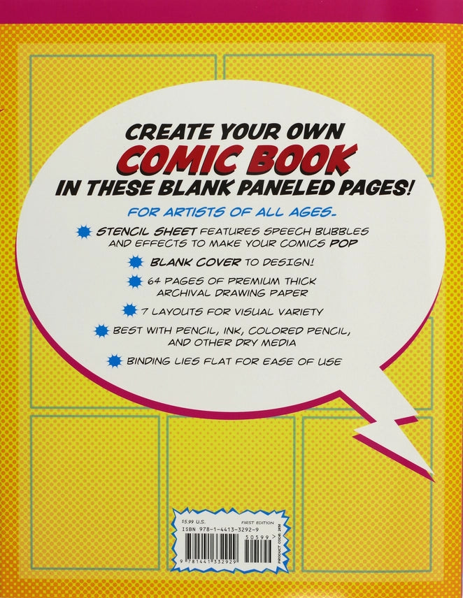Peter Pauper Press - Blank Comic Book (Stencil included)