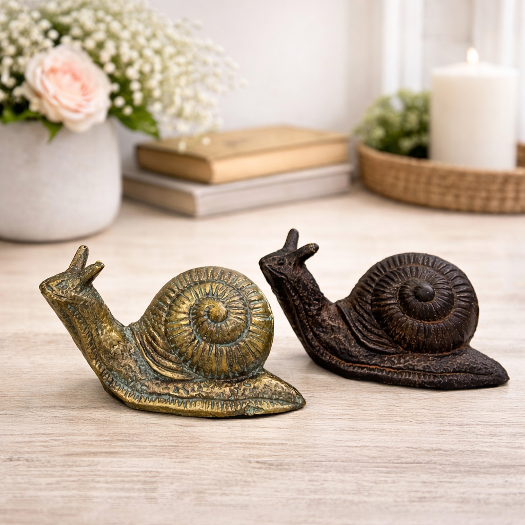 CAST IRON SNAIL STATUE