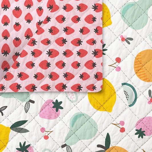 Fruity Pre-Quilted Fabric