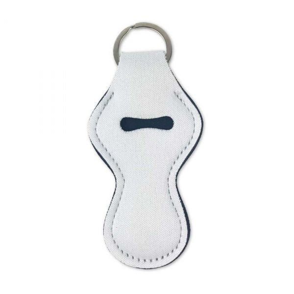 10x Blank Chapstick Sleeve Key Holder, White Sublimation Ready Chapstick Holders, Sublimation Key Ring, Neoprene Sublimation Lip Balm Holder