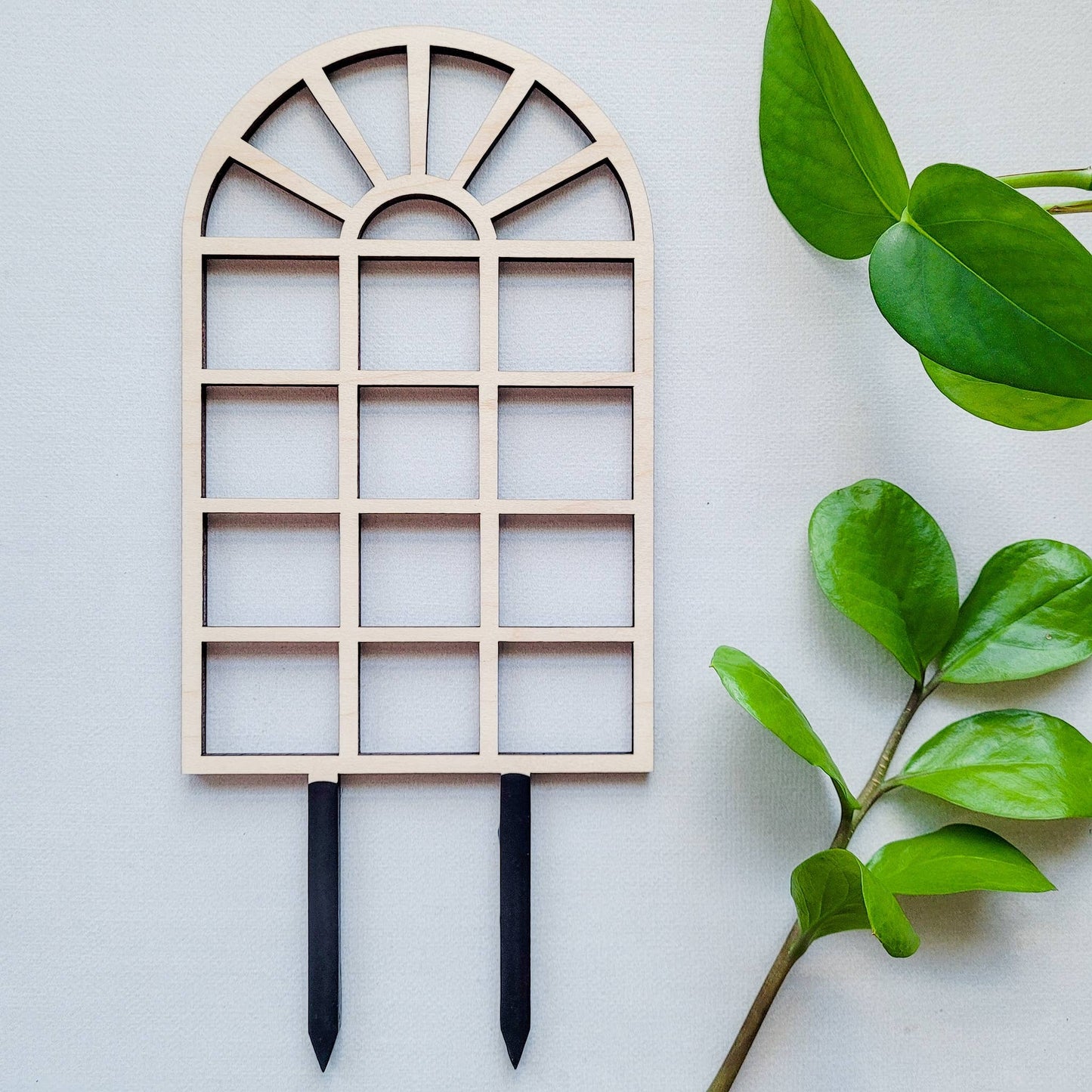 Leaf & Node - Arch Indoor Wooden Plant Trellis - Standard 10.5"