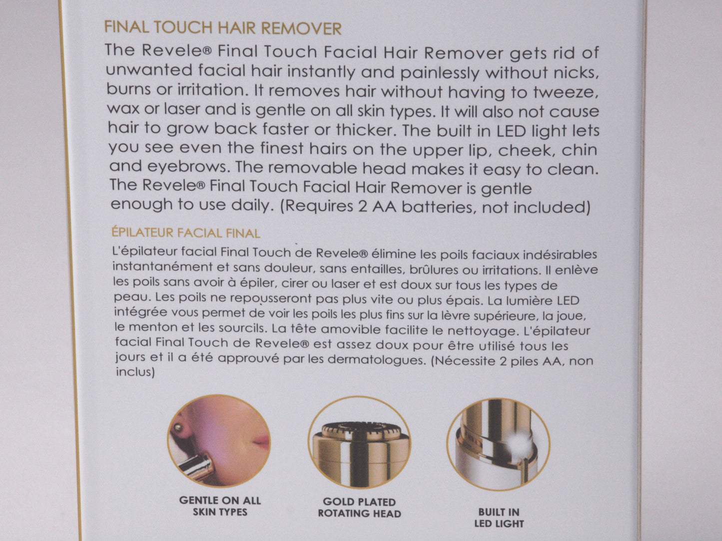 Revele Final Touch FACIAL HAIR REMOVER