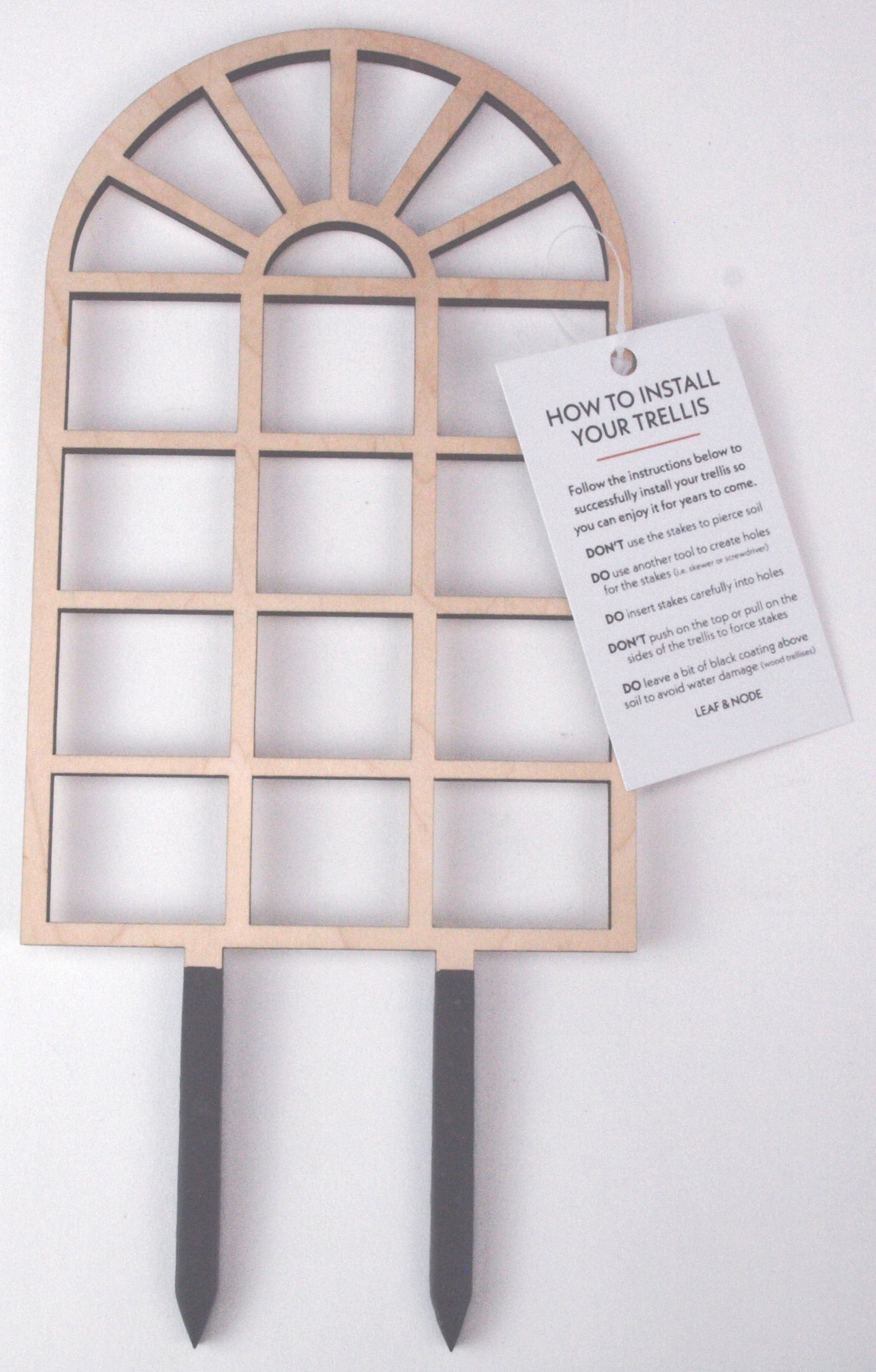 Leaf & Node - Arch Indoor Wooden Plant Trellis - Standard 10.5"