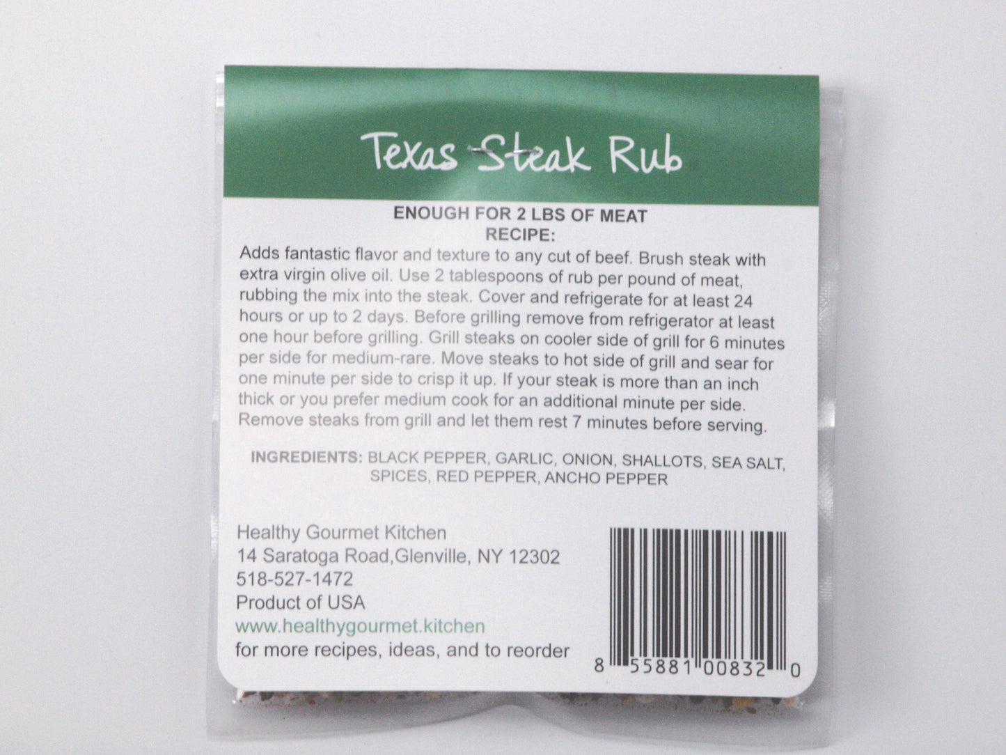 Healthy Gourmet Kitchen - Texas Steak Rub