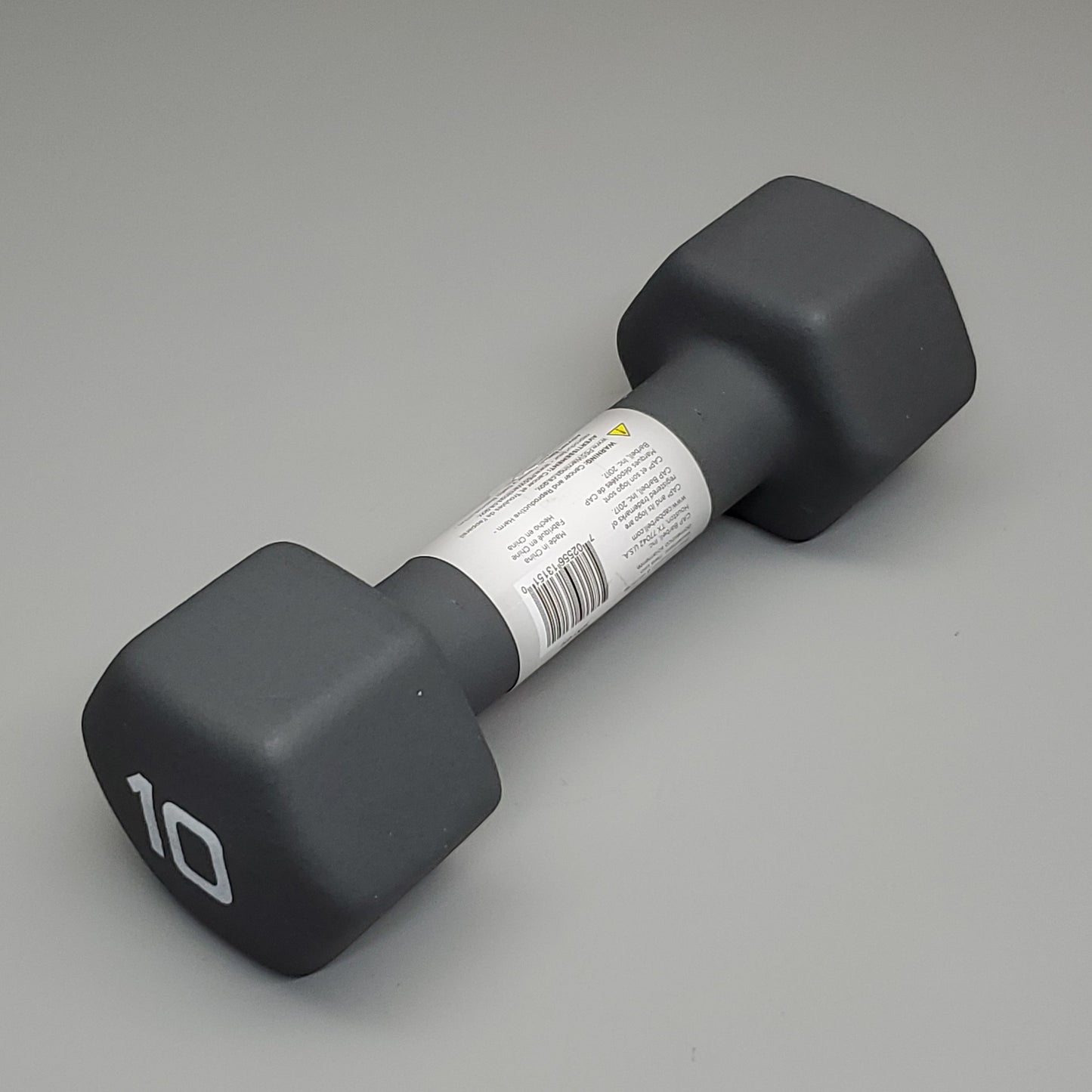 CAP (2 PACK) Neoprene Coated Dumbbells 10 lbs Each Grey SDN5-010 (New)