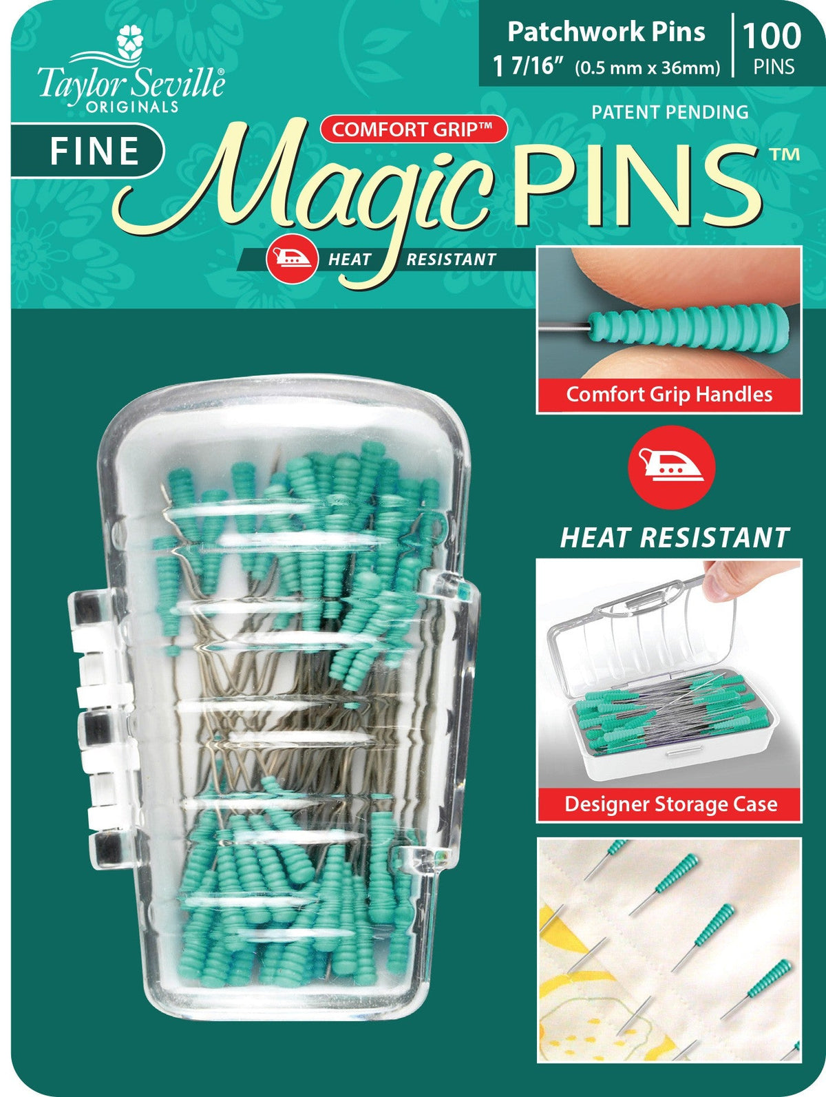 Tailor Mate Magic Fine Pins Patchwork 100pc