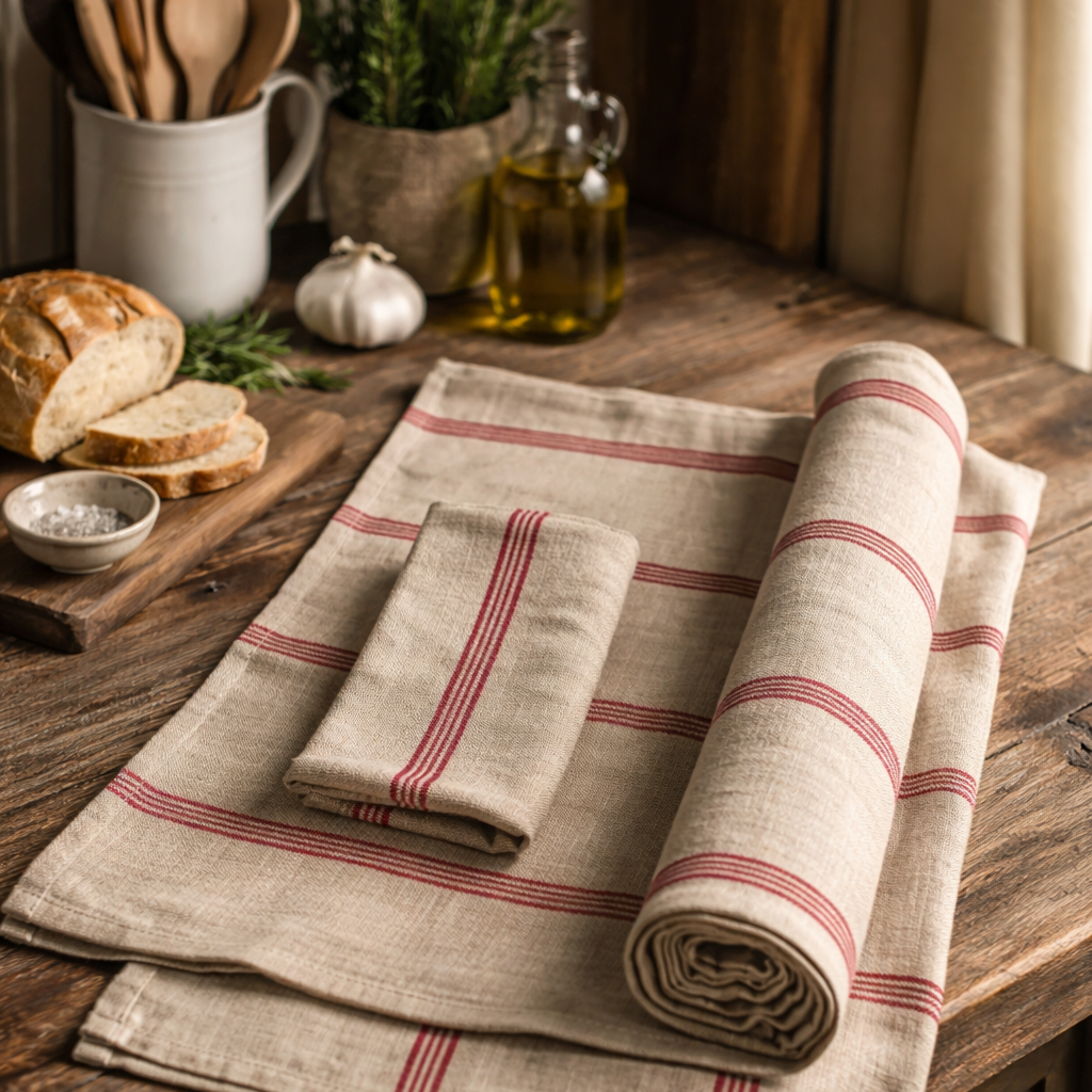 Cotton Red Striped Runner