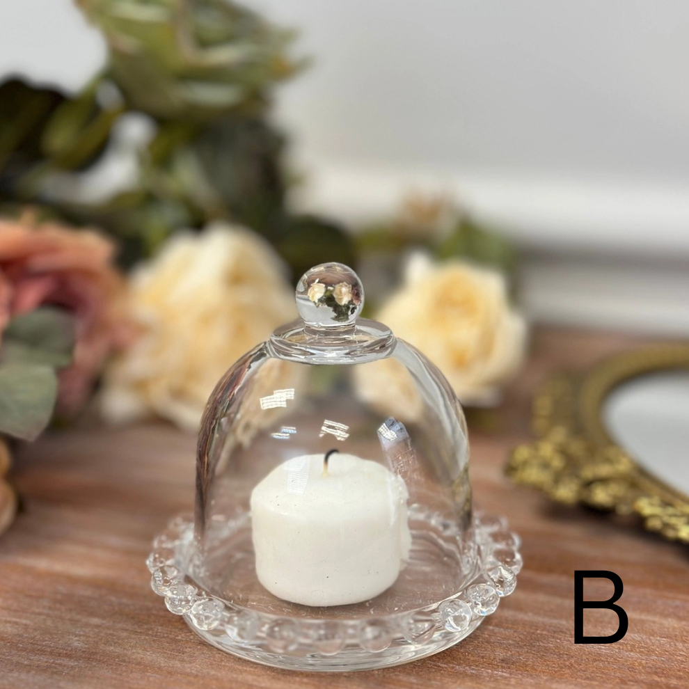 Glass Dome Display Cloche with Base