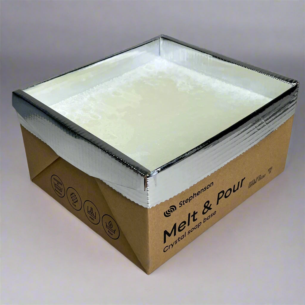 STEPHENSON Melt & Pour Crystal Clear Soap Base Sz 12" L X 11" W X  6.5" H
