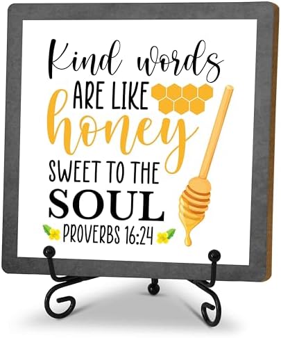 Spring Honey Bee Wood Sign Home Decor