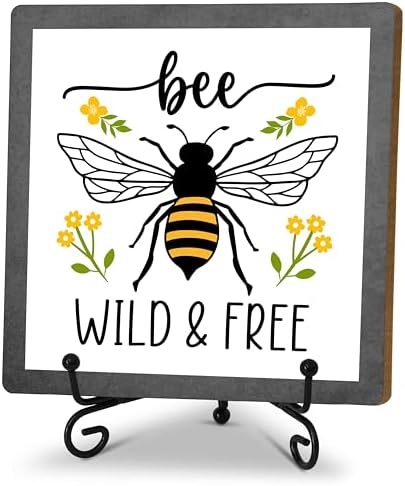 Spring Honey Bee Wood Sign Home Decor