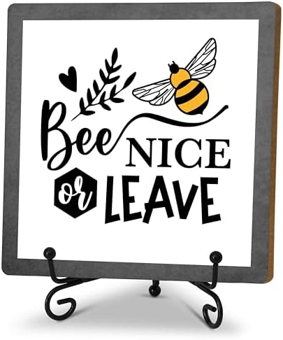 Spring Honey Bee Wood Sign Home Decor
