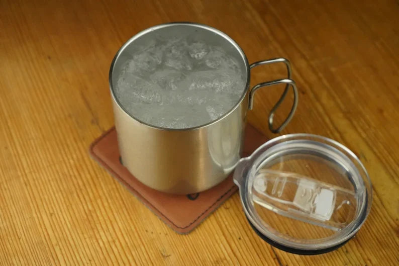 Double Walled Silver Stainless Steel Mug
