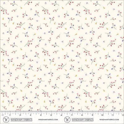 Aviva Sprig Ivory Cotton 44"/45" Fabric Per Yard