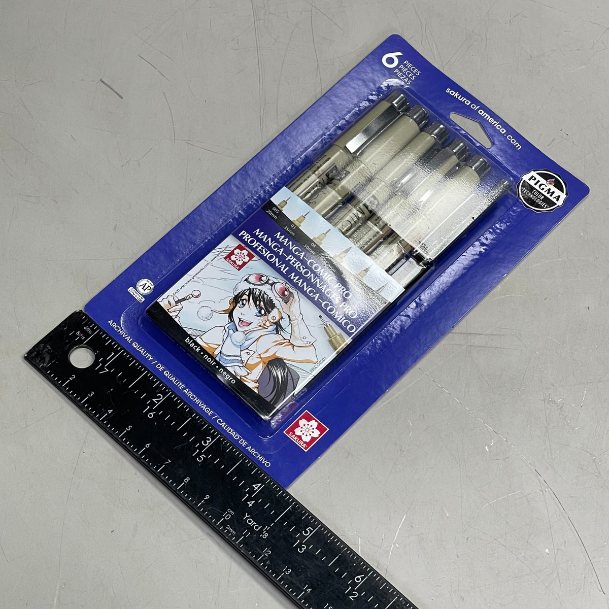 SAKURA (2-PACK) Pigma Micron Manga-Comic Pro Pens .20mm, .35mm, .5mm, 1mm Black 50201