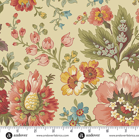 Laundry Basket Quilts Honey Cream 108" Cotton Wideback Fabric per yard