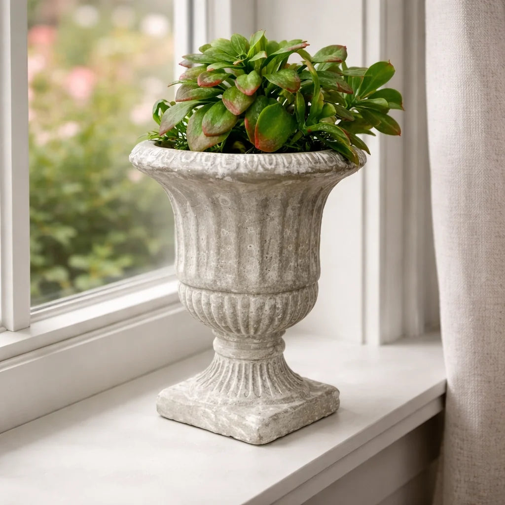 CEMENT URN PLANTER
