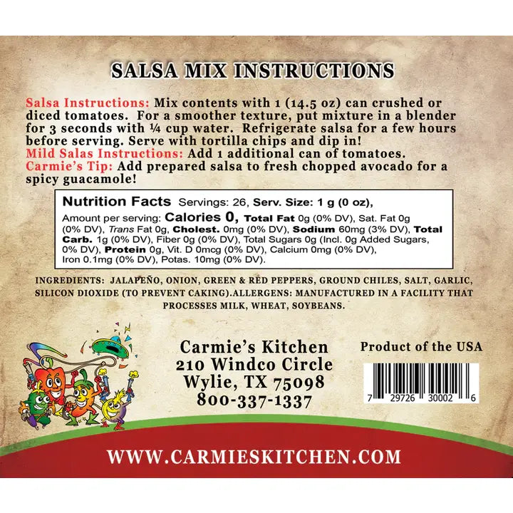 Carmie's Kitchen - Wild West Salsa - SALSA MIX