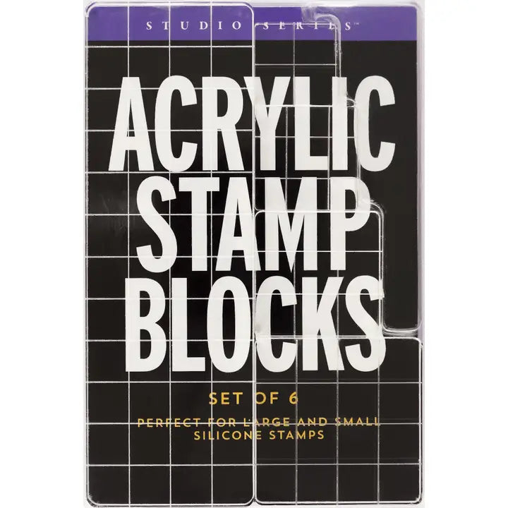 Peter Pauper Press - Studio Series Acrylic Block Stamp Set (6 clear blocks)