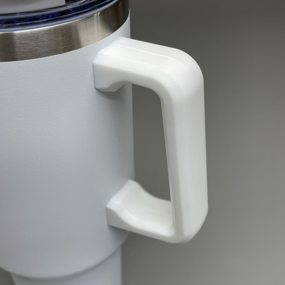 TUMBLER (2 PACK) Insulated Stainless Steel Travel Mug w/ Lid Handle Straw 40 oz White