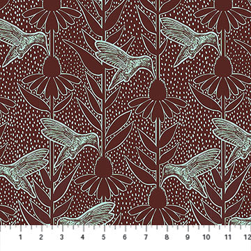 Indelible Ink Humming Patina Cotton 44"/45" Fabric Per Yard