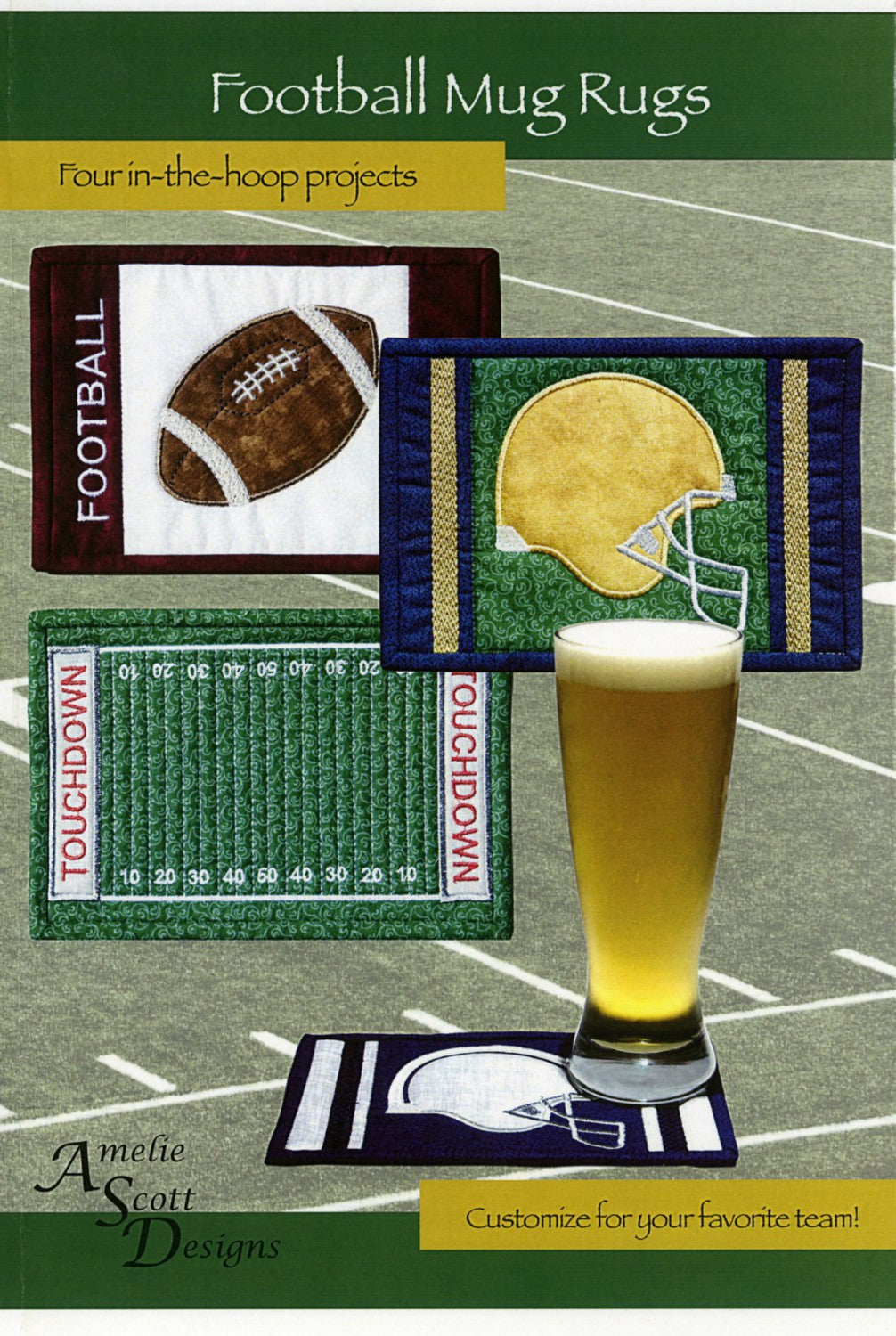 Football Mug Rugs Pattern
