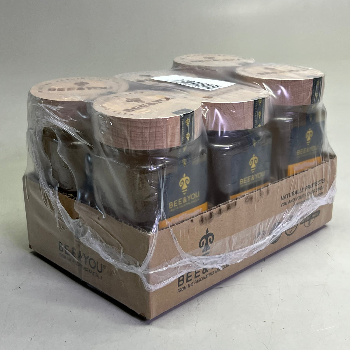 BEE & YOU (6 PACK) Wildflower Raw Honey 10.6 oz Brown BB 07/27
