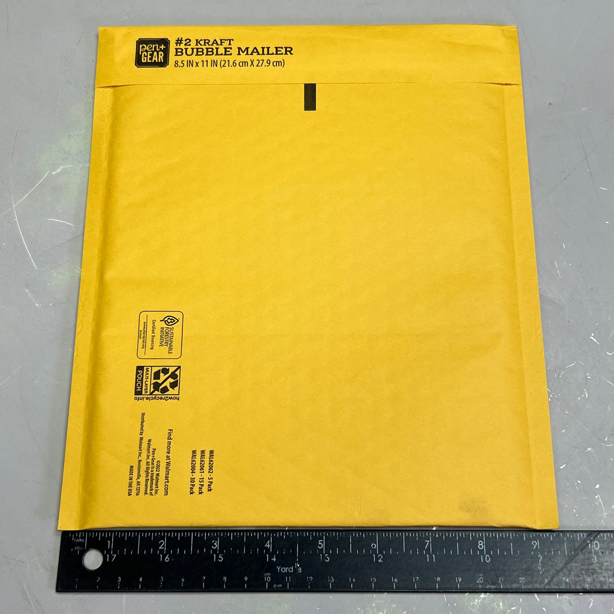 PEN+GEAR (90 Count) #2 Kraft Bubble Mailer 8.5" x 11" Yellow WAL62061