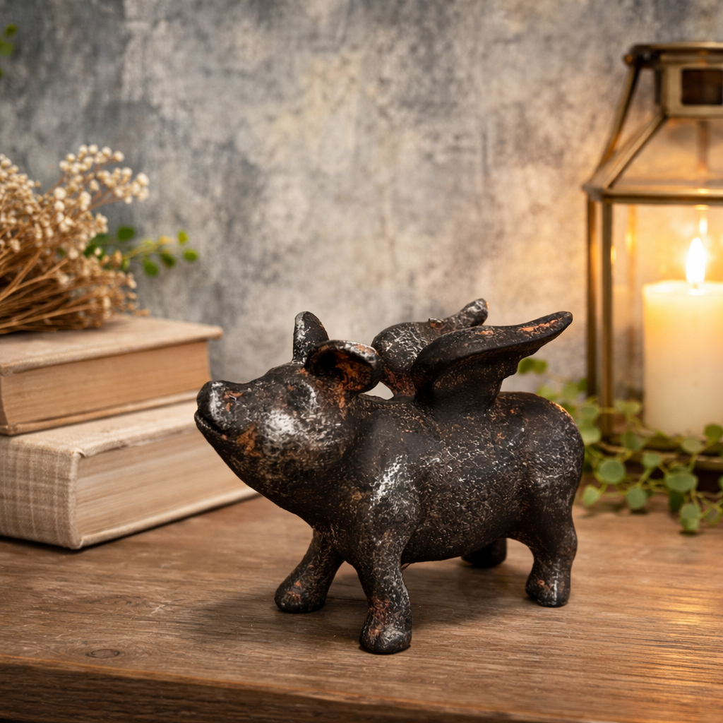 Cast Iron Flying Pig