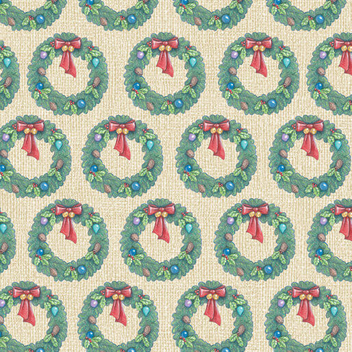 The Night Before Christmas - Wreath - Cream