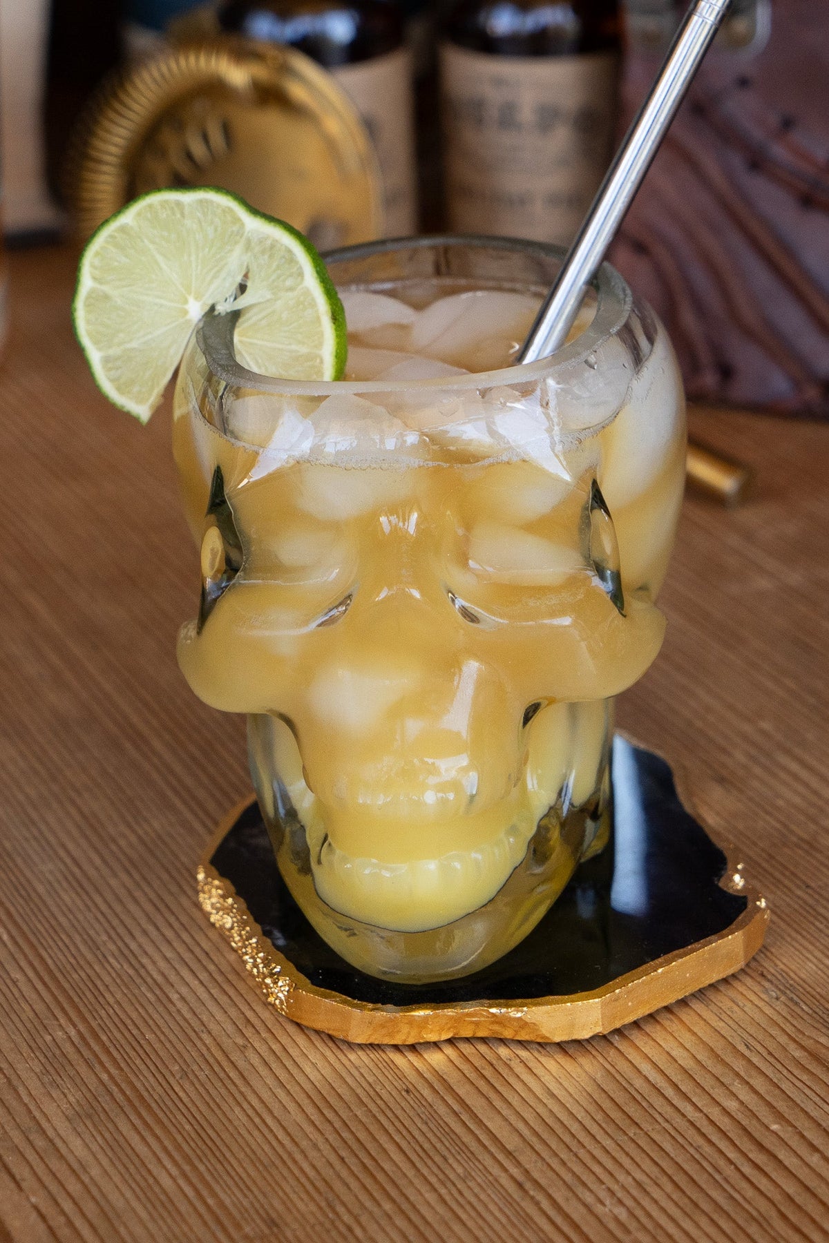 Skull Design Whiskey Glass