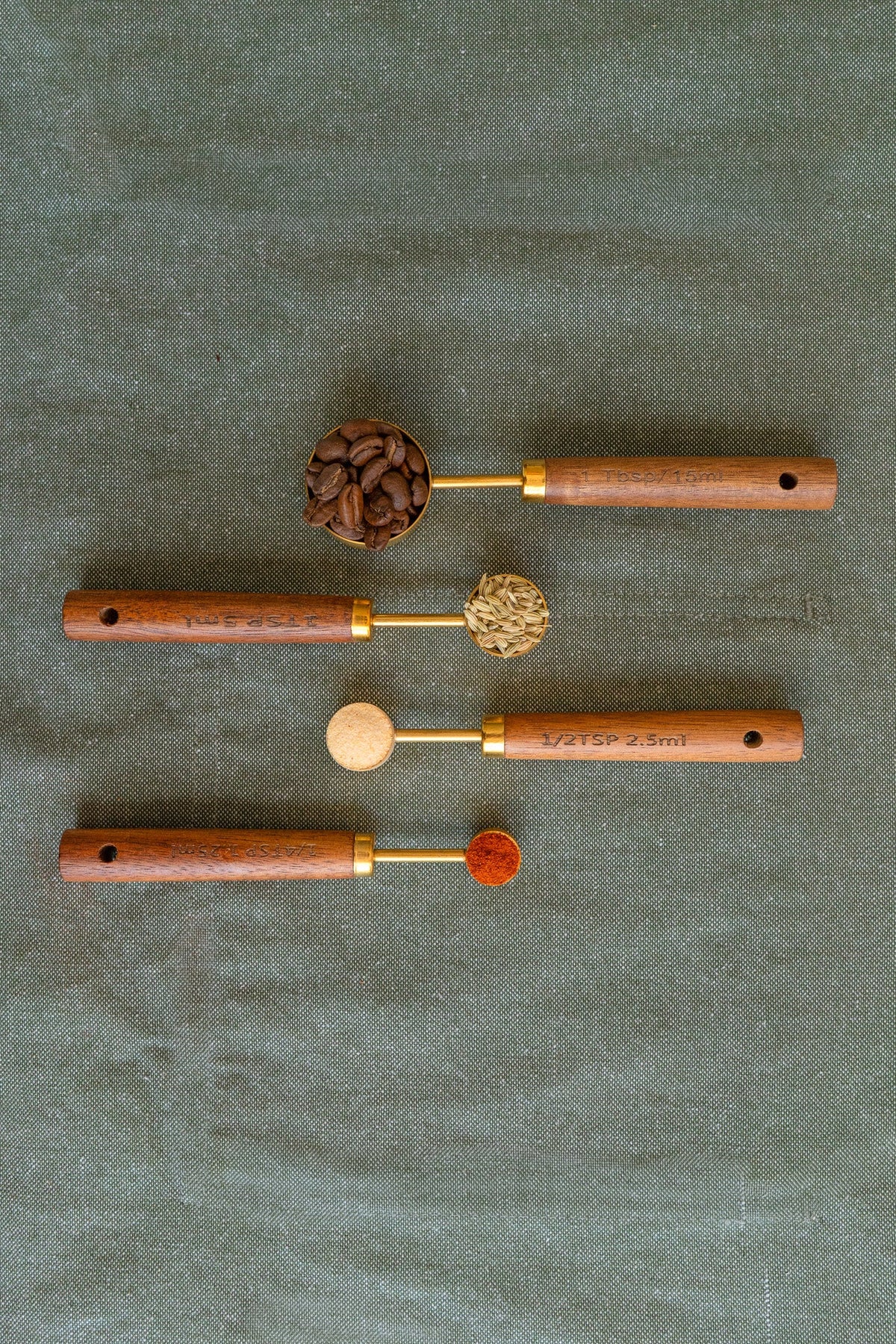 Rustic Wooden Measuring Spoon Set
