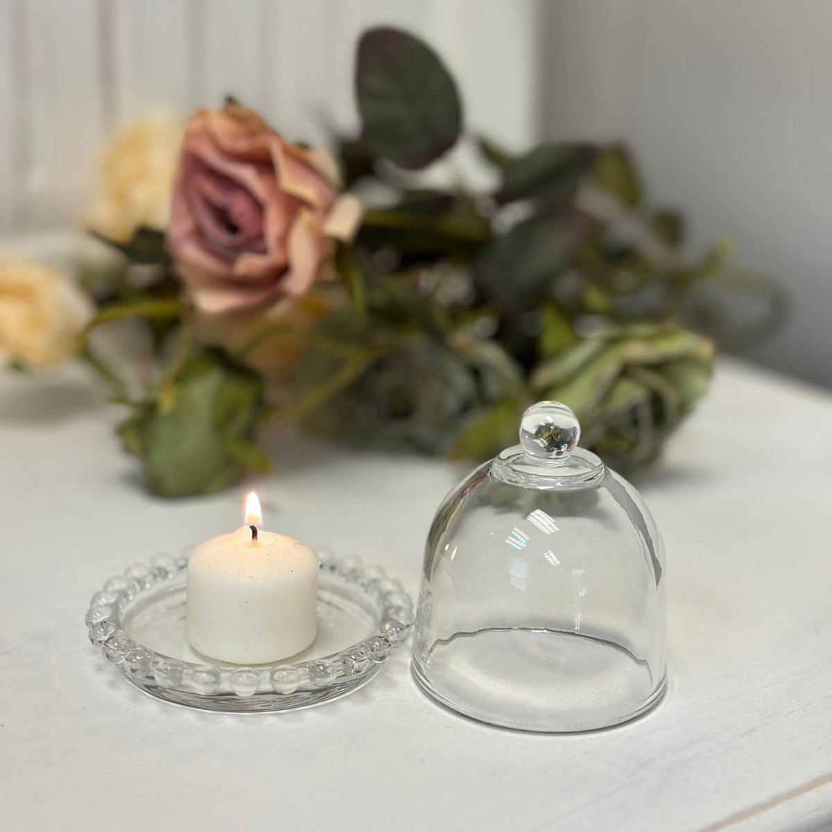 Glass Dome Display Cloche with Base
