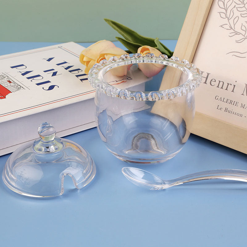 Glass Sugar Jar with Spoon