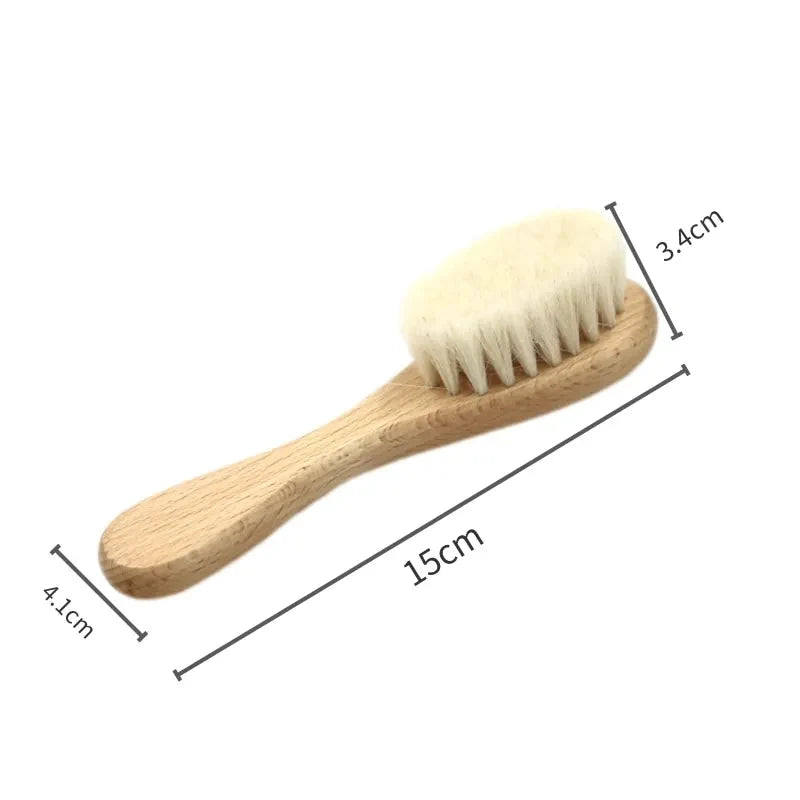 Natural Wool Beech Wooden Comb – Baby & Kids Hair Brush