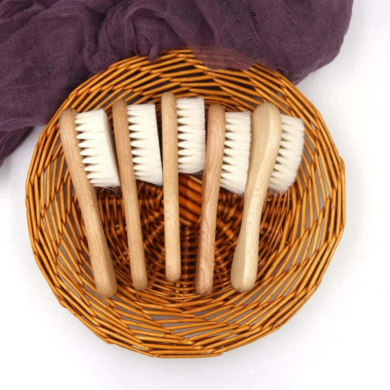 Natural Wool Beech Wooden Comb – Baby & Kids Hair Brush