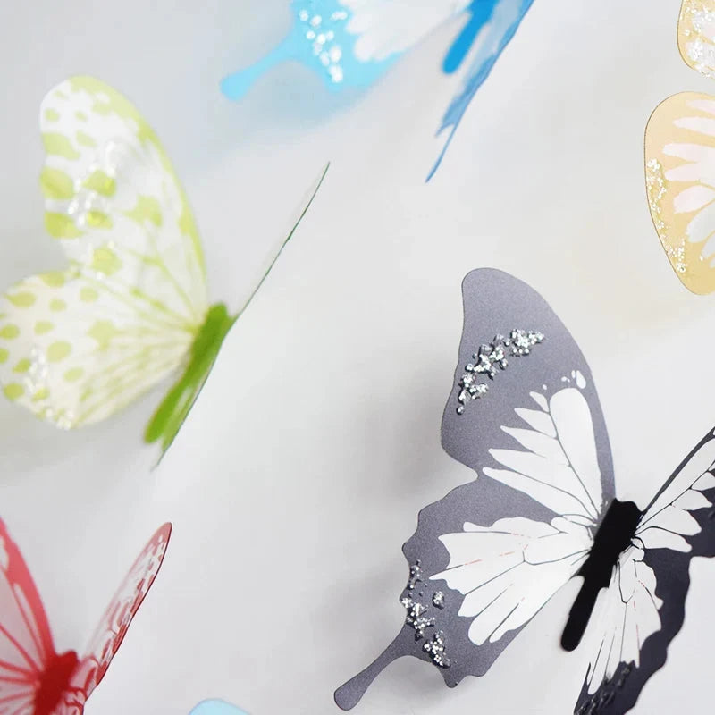 3D Crystal Butterfly Wall Stickers – Home & Garden Decor Decals
