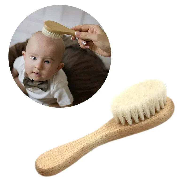 Natural Wool Beech Wooden Comb – Baby & Kids Hair Brush
