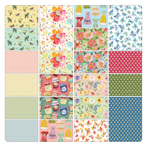 Multi A Prairie Heart 10x10s Square Pre-Cuts